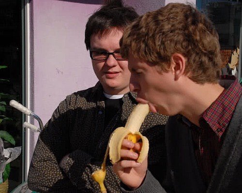 michaelcereal's tweet photo. michael cera enjoying a banana https://t.co/czzNseeWcg