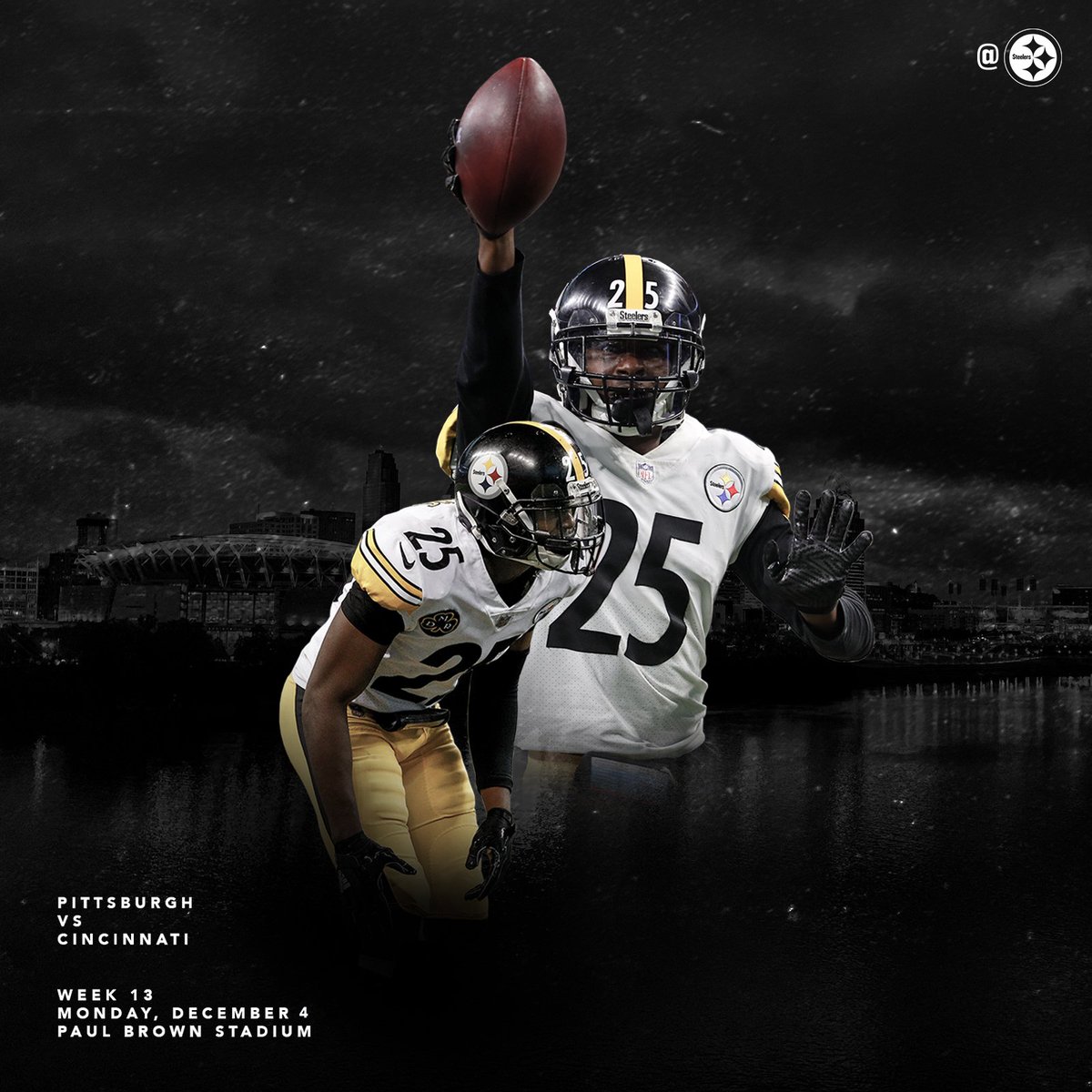 steelers's tweet photo. Behind enemy lines.
#HereWeGo #MNF https://t.co/Sv1uhzXolv