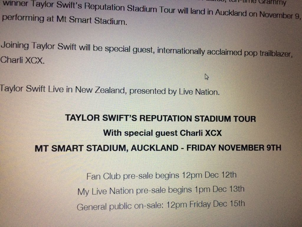 KangaroosForTay's tweet photo. It looks like Charli XCX is going to be opening for Taylor in Australia and New Zealand for #reputationStadiumTour https://t.co/juzBKpuPZY