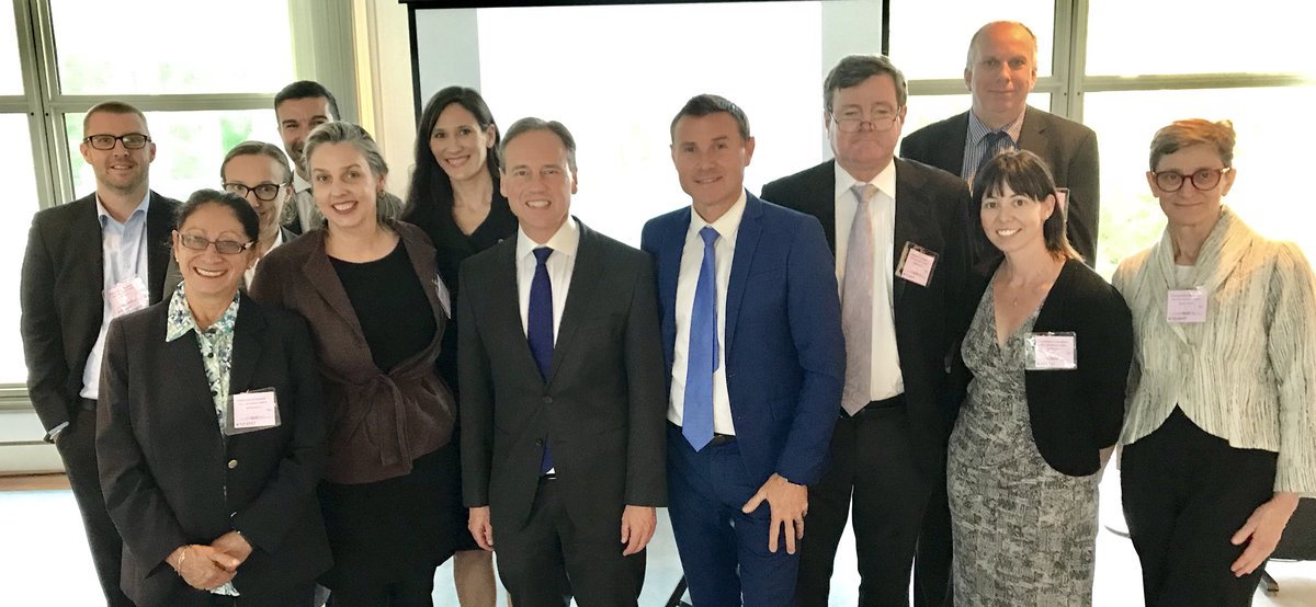 EarlyLifeHealth's tweet photo. Early Life Nutrition Coalition members with @GregHuntMP and @AndrewLamingMP for the launch of the community service announcement today.
.
@deupdate @clanchildhealth @ANZDOHaD @DAA_feed @AucklandLiggins @MenziesAU @MCRI_for_kids @PSA_National @unitedwayaus @AucklandUni @mypsanz https://t.co/ckAGi8ERI7