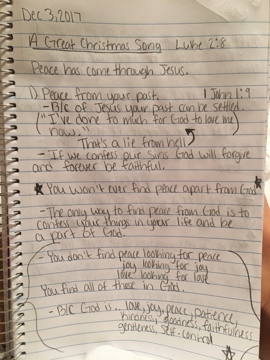 revivedstudents's tweet photo. Here’s some notes from Bro. Stuart this morning. How Peace comes from Jesus. Hope you all enjoy! https://t.co/GAmPxtR4yA