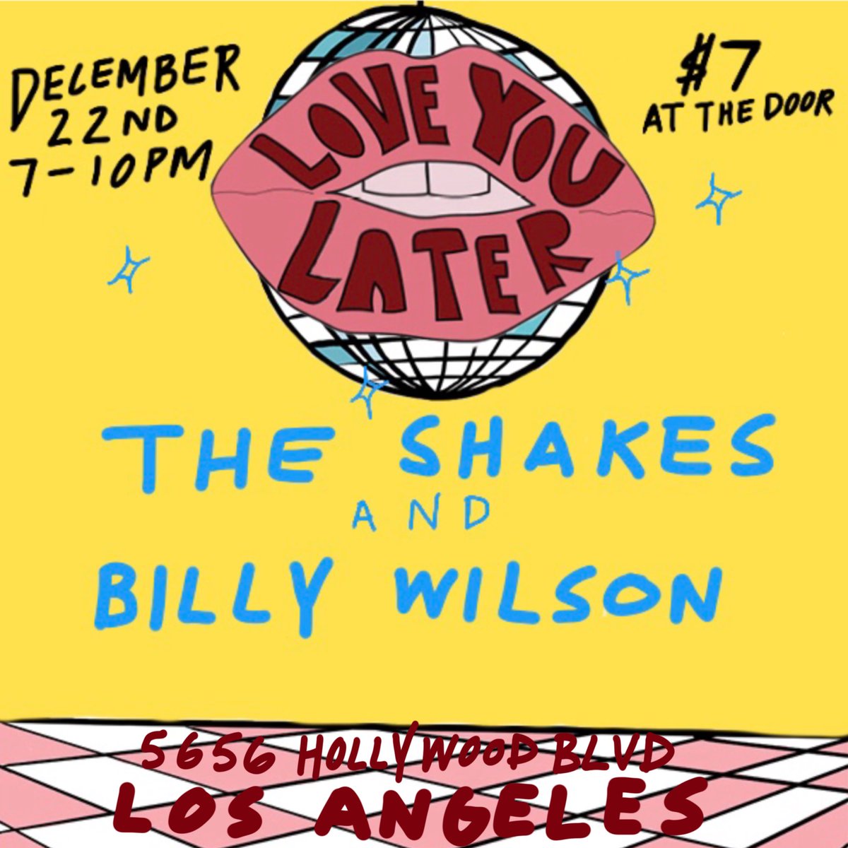 LA!!!!! i'm playing at <a href="/juniorhighLA/">Junior High</a> on DEC 22ND w/ <a href="/theshakesmusic_/">the shakes</a> and <a href="/Butterbill/">Billy Wilson</a> and i want to see all of your pretty faces there!! it's gonna be a party⭐️💿