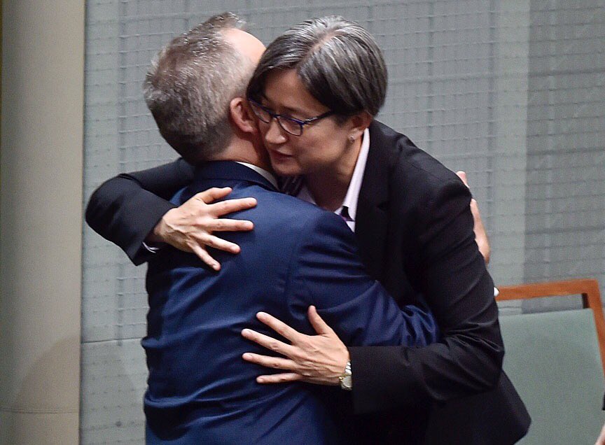 “I want to pay special tribute to <a href="/SenatorWong/">Senator Penny Wong</a>.

Penny, yours has often been a lonely road and a hard road. And whilst you're too modest to say it yourself, in the years to come, Sophie will be able to tell your children about the time that their mum helped change Australia.”