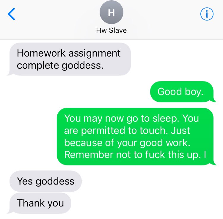 GoddessB3thh's tweet photo. My Homework slave is making me pass all my classes. Currently he just turned in my assignment.  📚📄 https://t.co/WXK4qwtuhp