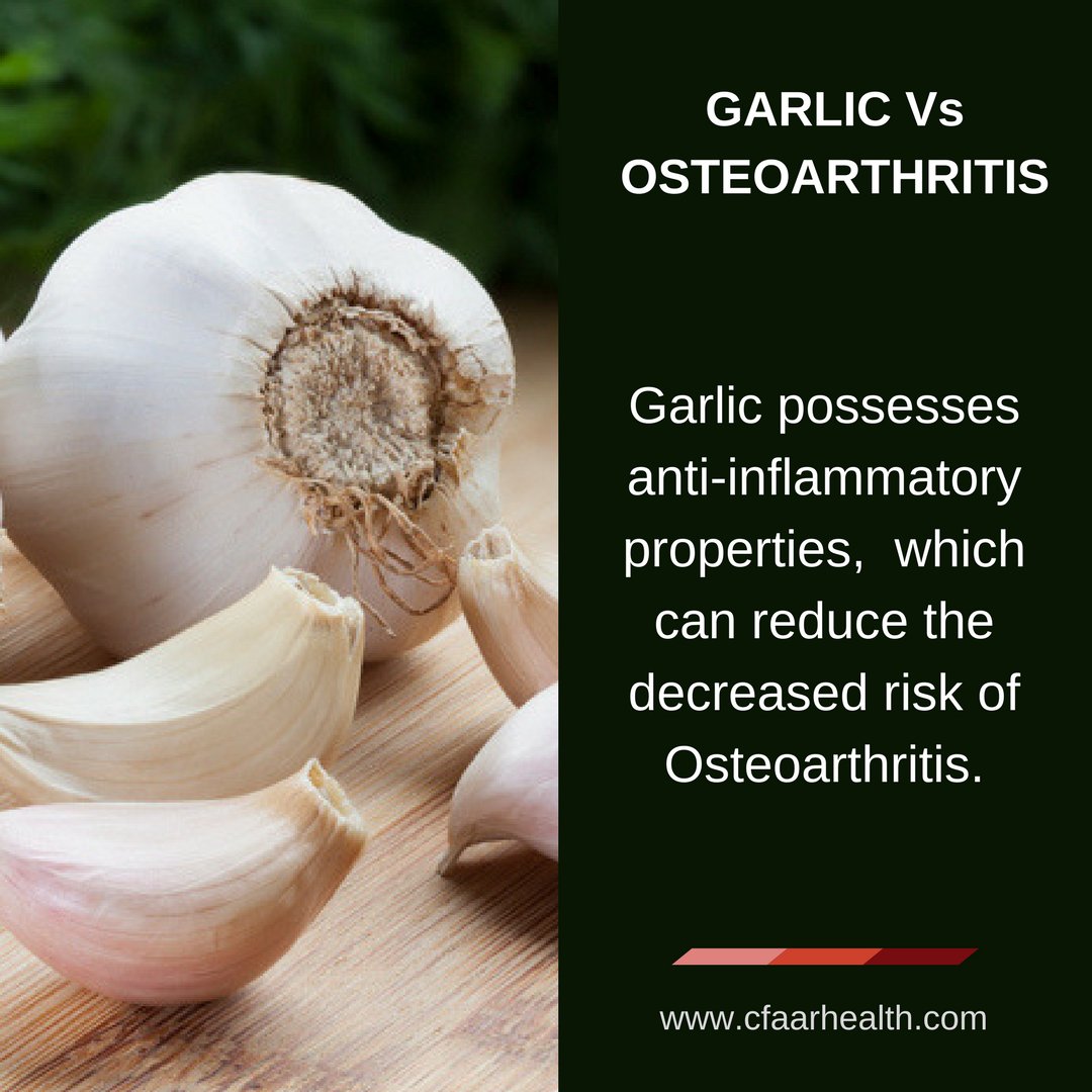 arthritiscfaar's tweet photo. #Garlic contains diallyl disulfide which can decrease enzymes related to #Osteoarthritis.
#inflammation #rheumatoidarthritis #rheumatology #chronicillness #osteoporosis #osteoarthritis #chronicpain #arthritis https://t.co/3AwMW1a6YA