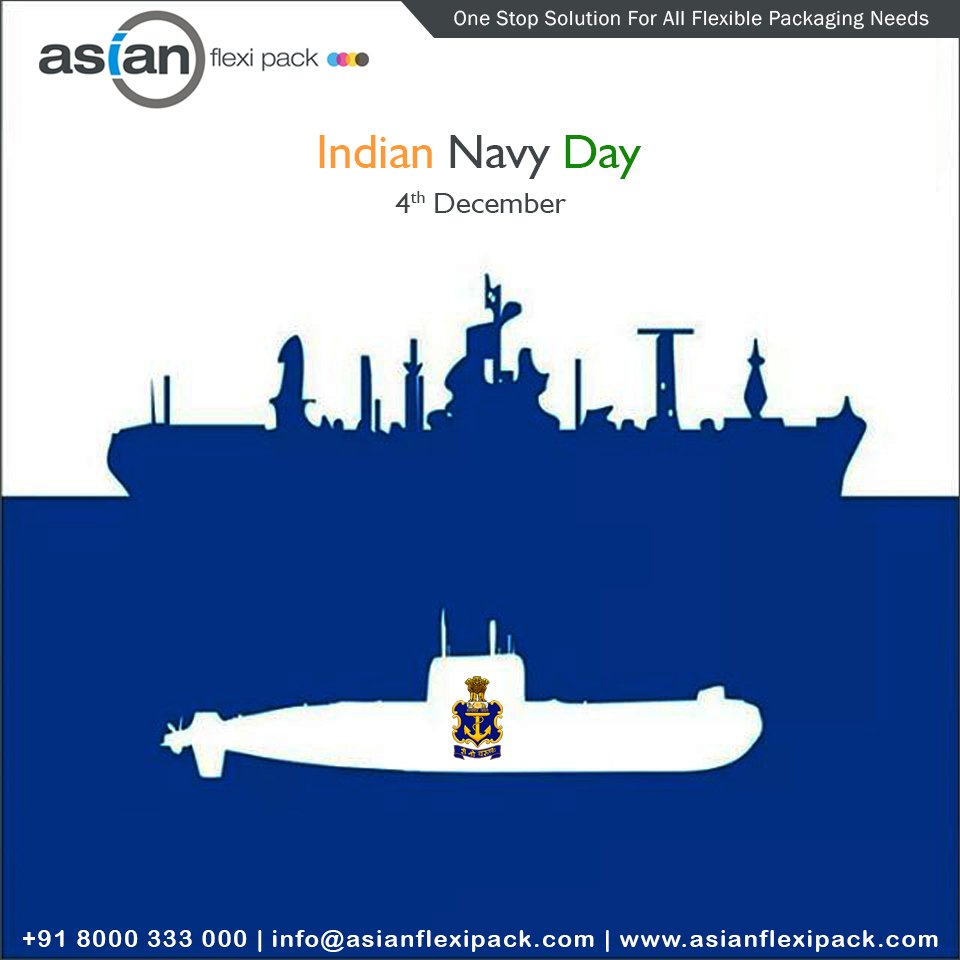 asianflexible's tweet photo. Indian Navy Day 4th December..!

Asian Flexi Pack India Pvt. Ltd.
Phone: +91 8000 333 000
Email: info@asianflexipack.com
Web:https://t.co/SAh1DpKWKW https://t.co/WJqEX3i6qd