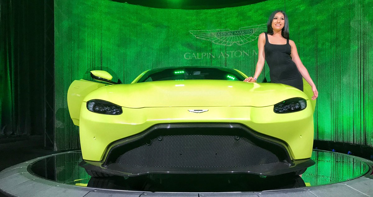 NAboyCharles's tweet photo. The brand new Aston Martin Vantage is beautiful! I love it!#LAAutoShow https://t.co/jhHdyKxe4v