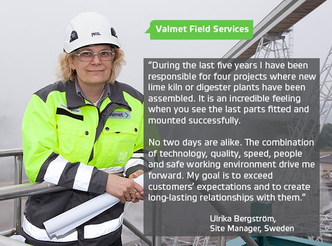 valmetglobal's tweet photo. Trust is earned every day. On site. Meet Ulrika and some other @Valmetglobal Field Services professionals. https://t.co/lOx0V25EK9 #Valmet #Valmet220 #fieldservices https://t.co/QPVfui2W3Z