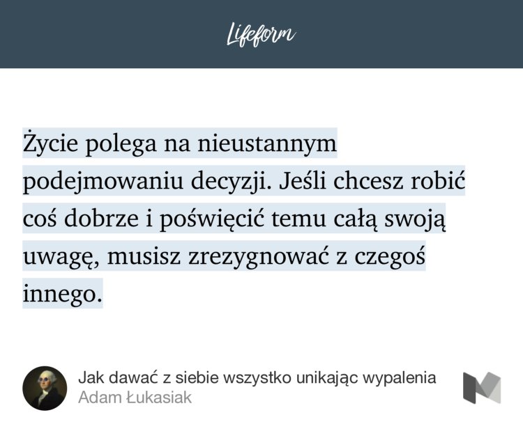 lifeformpl's tweet photo. „Jak dawać z siebie wszystko unikając wypalenia” https://t.co/TSfuKNGZ3u https://t.co/VbtxI4HKwI