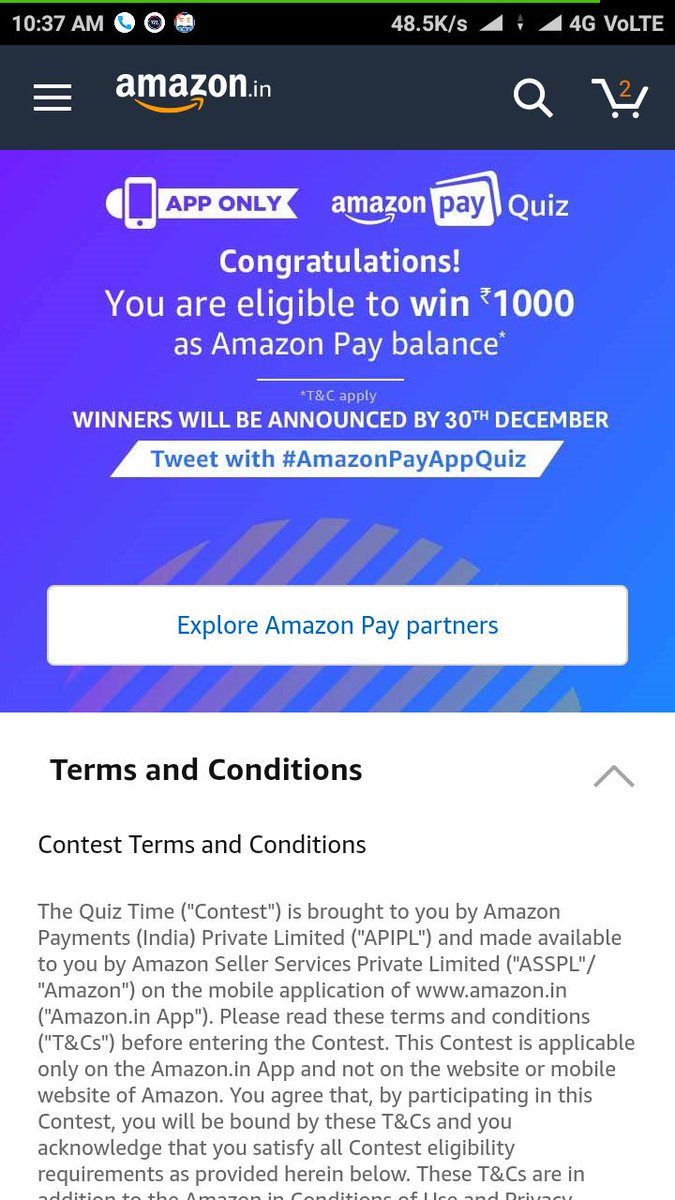 CackleSandip's tweet photo. #AmazonPayAppQuiz .... https://t.co/x20BCv4RTJ