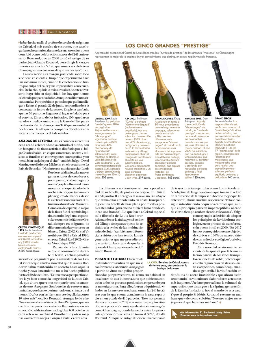 SastrePaco's tweet photo. El #CHAMPÁN del #ZAR .La "maison" favorita de #AlejandroII celebra 241 años .... @LouisRoederer_ @LouisRoedererUK @FedericoOldenbu @fueradeserie @elmundoes @AFPespanol @MaisonDFranceGR @france_espagne @afpfr @kalikatas https://t.co/0cEcOyLI25