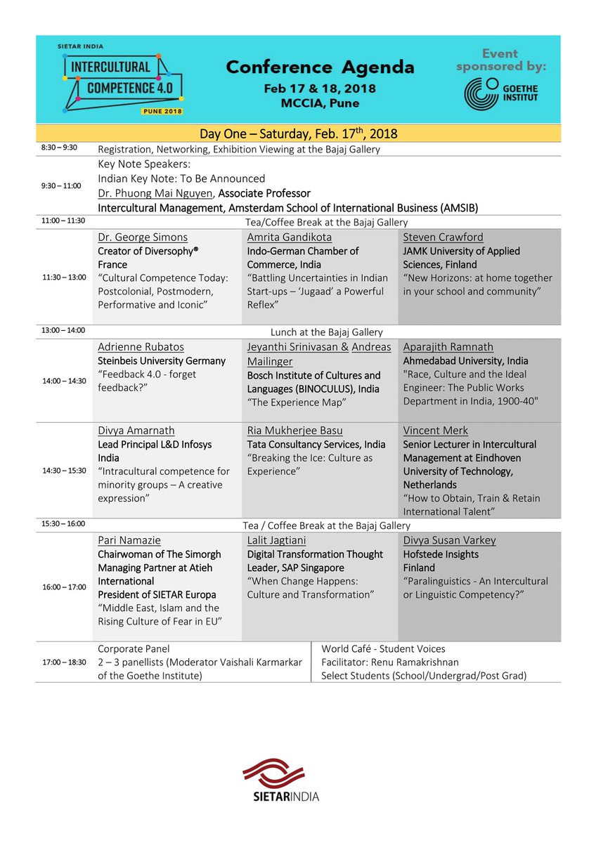 Thrilled to be a speaker at the SIETAR India conference 2018 in Pune. See you there!