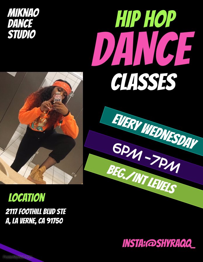 shyraqq_'s tweet photo. ‼️It’s Official y’all ya girl is a choreographer at MikNao Dance Studio‼️ I will be teaching Hip-Hop every Wednesday &amp; African dance every Friday !!!!!The first 2 classes are free!!!!!!so come get litt💃🏾🙌🏾😋 #shyraqq #selfmade #dancer #love #choreographer #passion https://t.co/rvrrL9A3v8