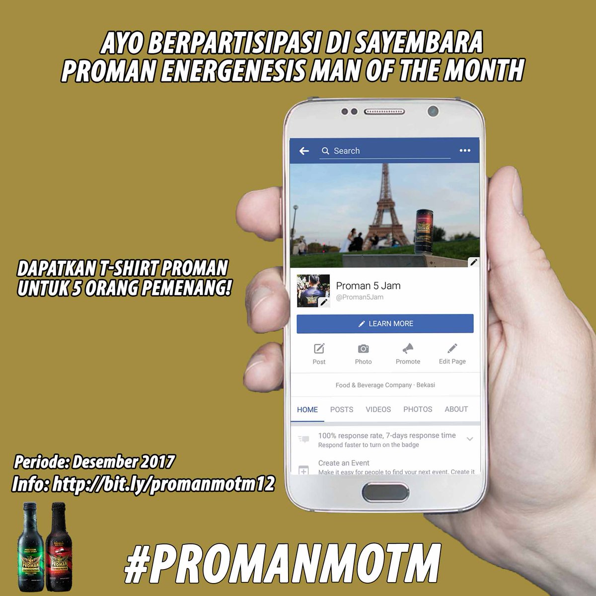 Proman5Jam's tweet photo. Ikuti sayembara Man of the Month dari Proman, dan dapatkan 5 t-shirt untuk 5 orang paling aktif! Info:https://t.co/GxFGeS1TiF #PromanMotM https://t.co/dcPcpfLOsS