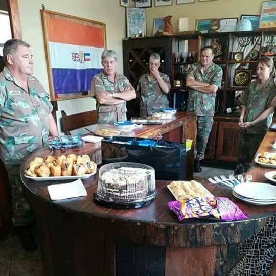 We are being disrespected here! High ranking SANDF officials still recognize the apartheid flag.