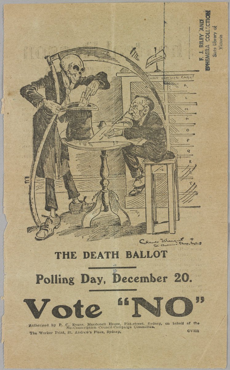 OldTreasuryMelb's tweet photo. Opening Wednesday 6 December: 'A Nation Divided: the Great War and Conscription'! See stunning &amp; bold propaganda posters from one of the greatest political debates in the 20th century! https://t.co/2VwqmGjVAK https://t.co/cibr0v219Z