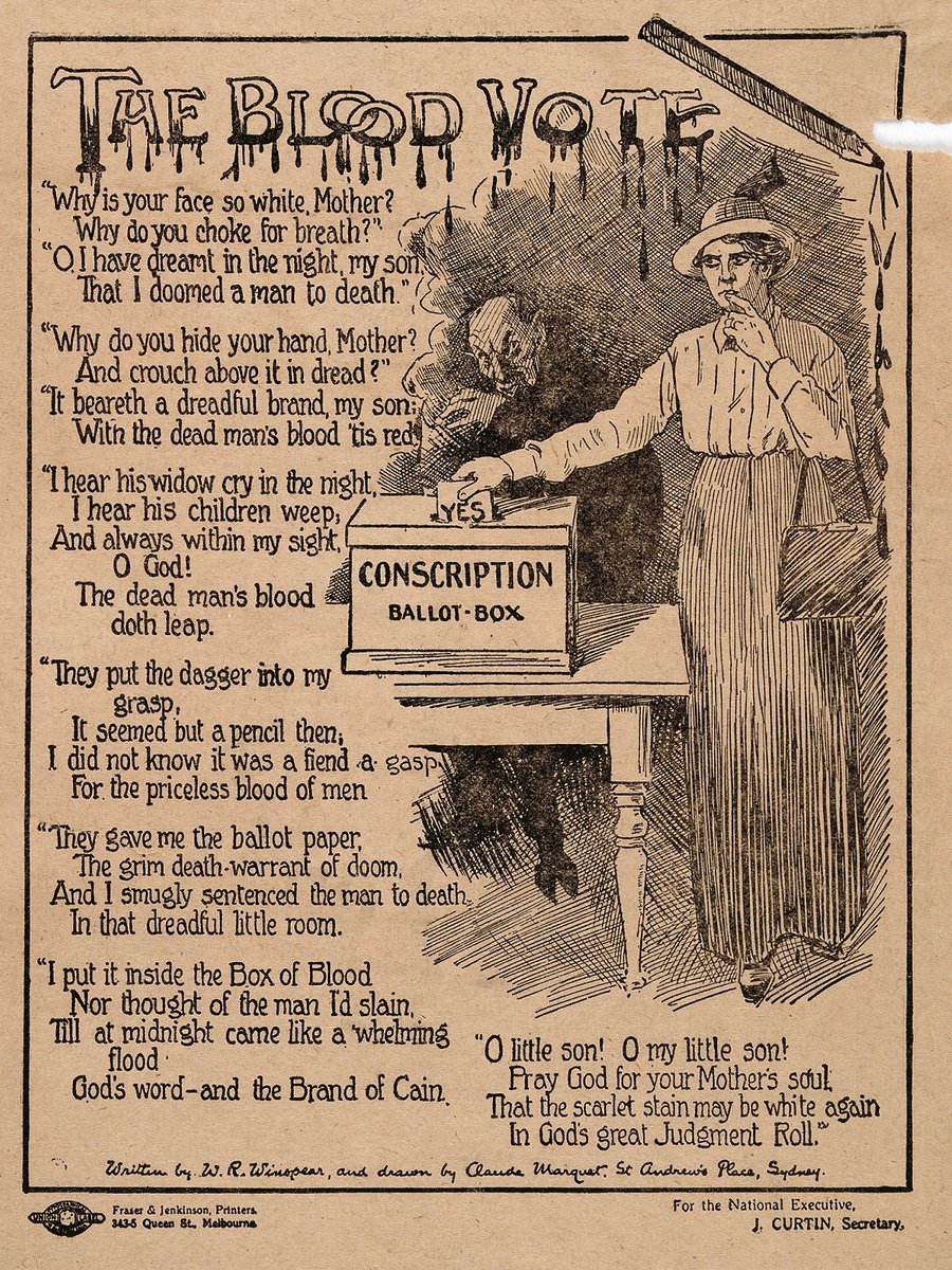 OldTreasuryMelb's tweet photo. Opening Wednesday 6 December: 'A Nation Divided: the Great War and Conscription'! See stunning &amp; bold propaganda posters from one of the greatest political debates in the 20th century! https://t.co/2VwqmGjVAK https://t.co/cibr0v219Z