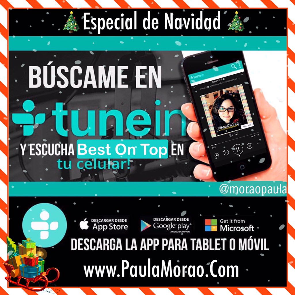 Escucha #BestOnTop #version #navideña todo el mes #Diciembre | Horarios en mi Website link Bio👆🏻| Gracias a nuestros streaming aliados en el mundo| @ecofmradio <a href="/OzonicoRadio/">Ozonico Radio</a> <a href="/rocheleromusic/">Sarcástico</a> #radioelite | Porta  <a href="/Radios_On/">Radios On</a> corre la voz 😉