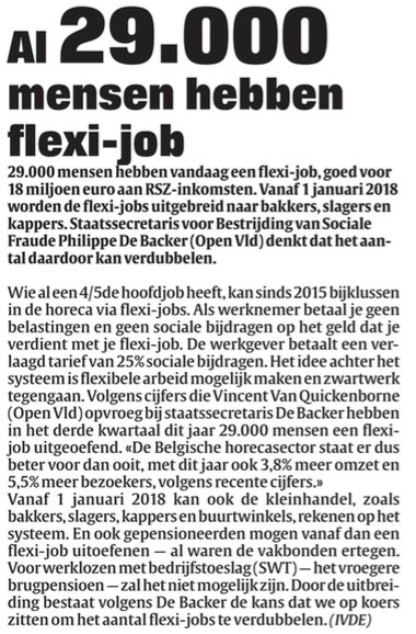 Al 29.000 tevreden flexi-jobbers in ons land 👍 Ik breid de flexi-jobs uit naar bakkers en slagers én voor gepensioneerden. Zo kan je onbelast bijverdienen en geven we handelaars meer flexibiliteit 🙌🏻#winwin