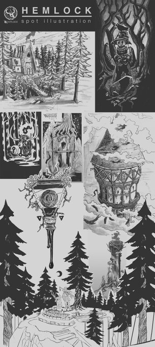 Some spot Illustrations I have done over the past few months. I'm also open for commission right now, so if you need your art fix.. I'm your dealer. 
