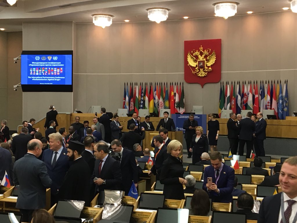 TMurshudlu's tweet photo. Happening now. #InternationalConference_ParlamentariansAgainstDrugs will start in few moments in @StateDumaofRussia. @UNODC @YuryFedotov #RobertoArbitrio #Networking_the_Networks. @UNODCCST @wmaaloufun https://t.co/ytKgJLSbcq