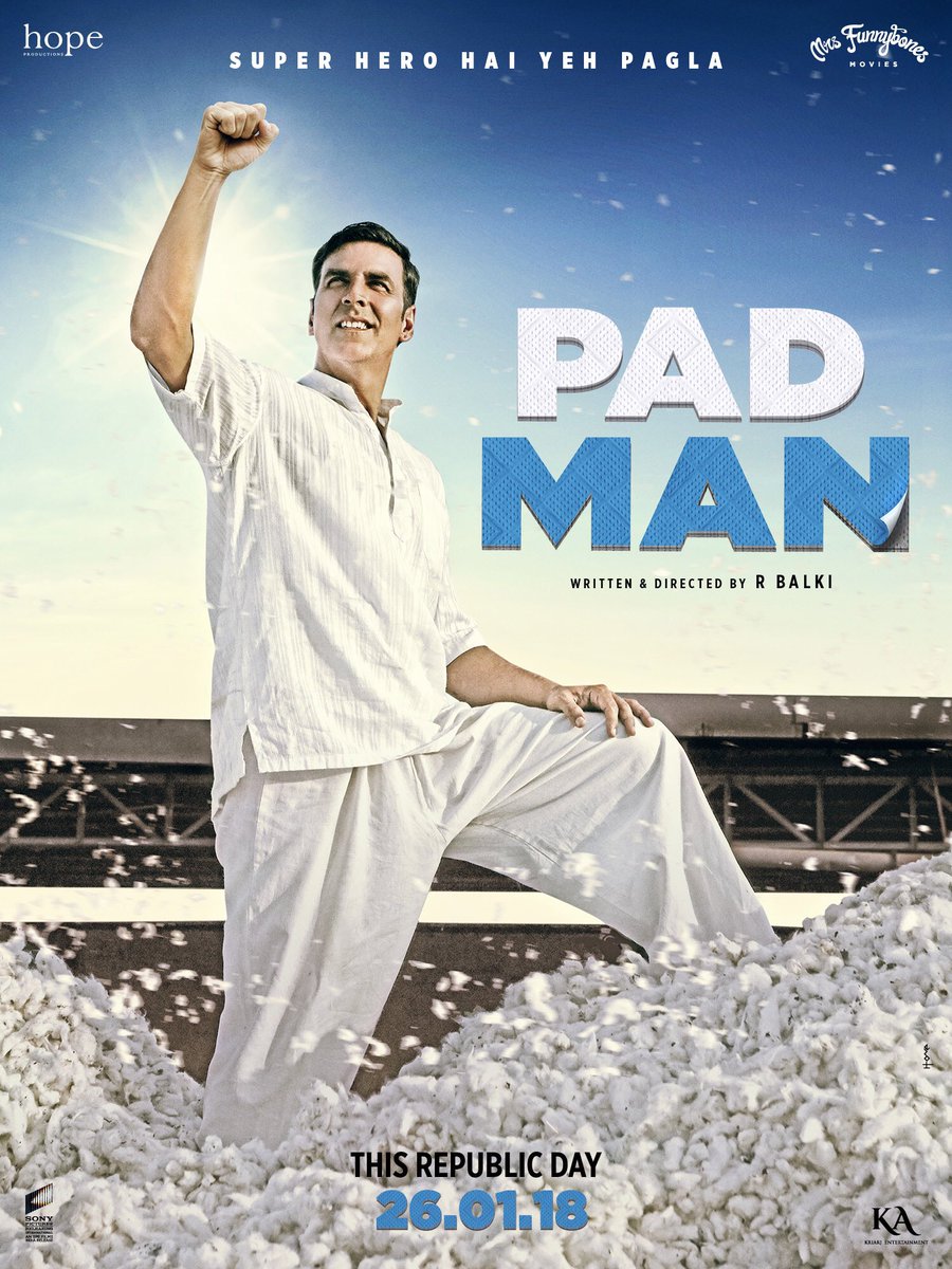 Akki_Ka_Deewana's tweet image. #PadMan has such fresh posters. Absolutely loving these. 😘 #PadManTalks @akshaykumar