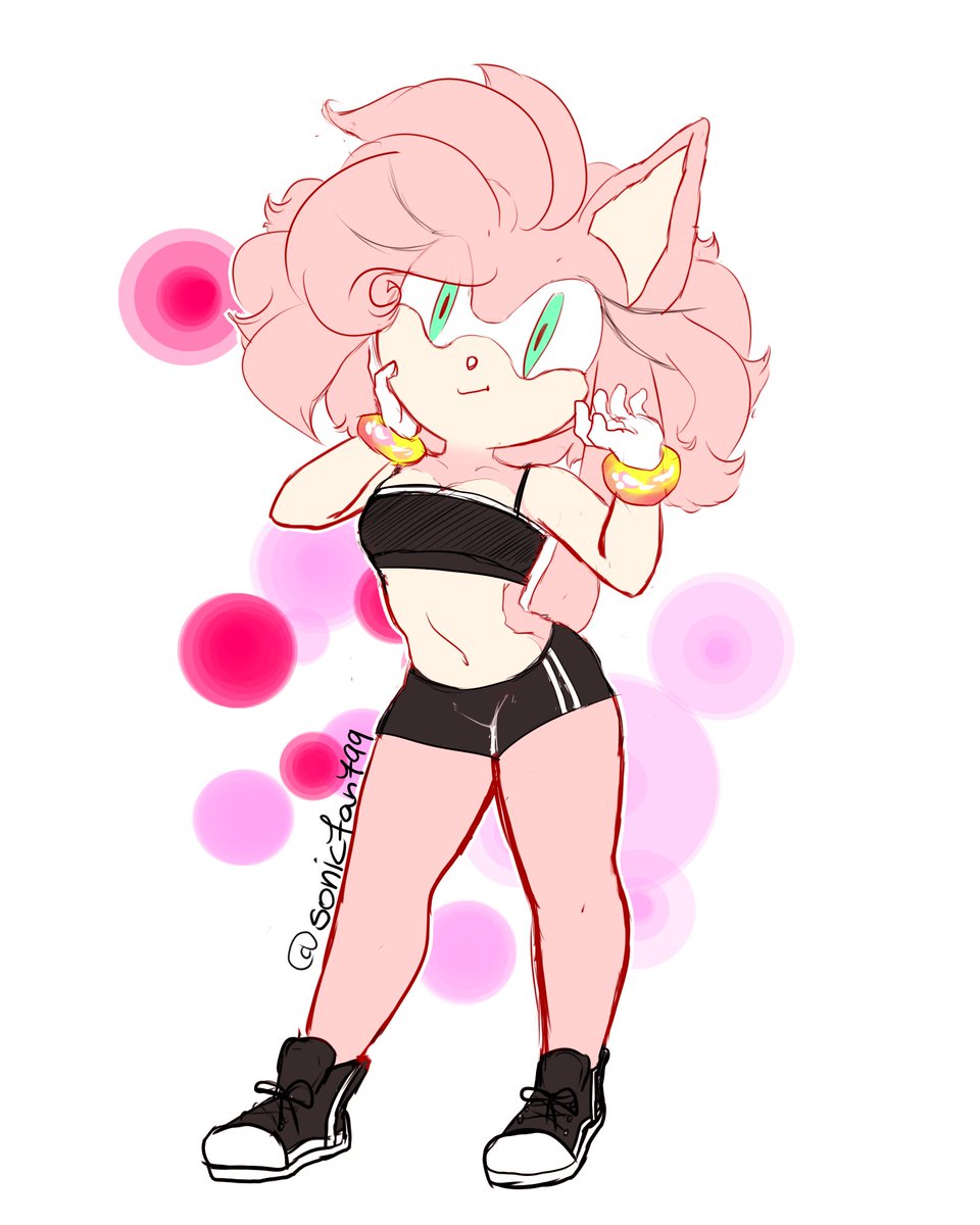 LxsciousRose's tweet photo. "What do you think of my jogging outfit?"

// Sonicfan799 👍👍Draws the cutest Amy https://t.co/d3kk0k8Rj4