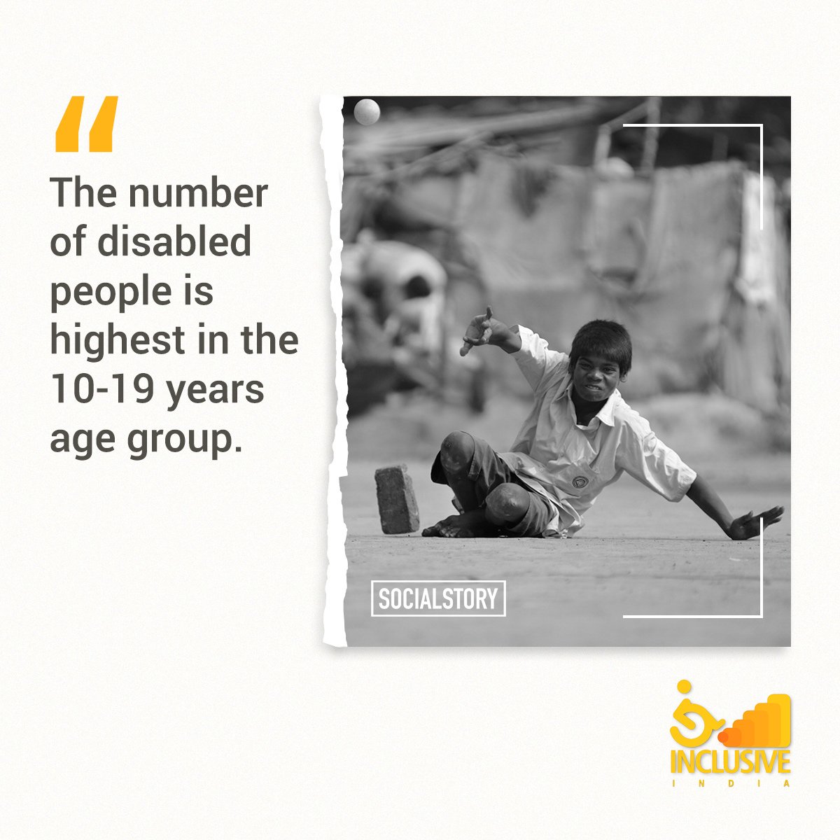 _SocialStory's tweet photo. From battling social stigma to a general lack of awareness and sensitivity among people, every day is a challenge for a person with a #disability in India. #InclusiveIndia #MakeWayForInclusion #DisabilityRights https://t.co/9ocjQQWDhq