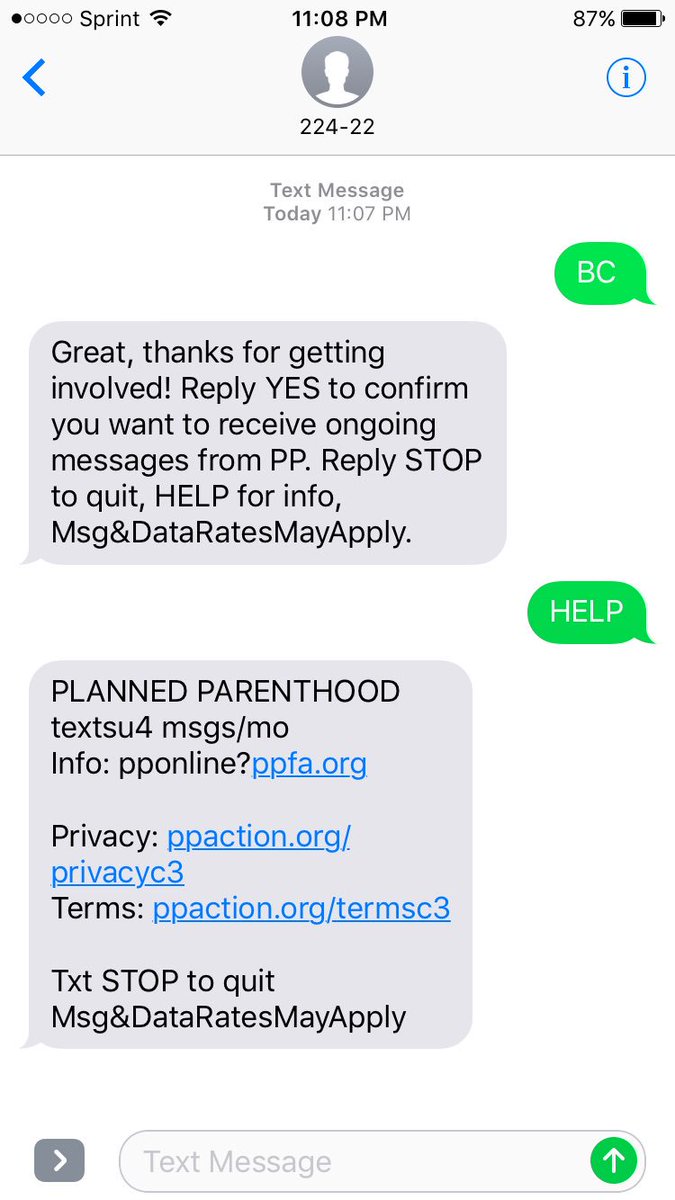 Mrssarahtonin's tweet photo. TEXT BC TO 22422, IT TAKES 5 SECS. #savebirthcontrol https://t.co/qgTJ2RahXF