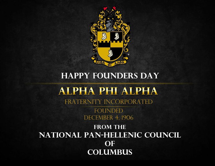NPHCColumbus's tweet photo. The National Pan-Hellenic Council of Columbus extends well wishes to the gentlemen of Alpha Phi Alpha Fraternity Inc. on their Founders Day, especially Alpha Rho Lambda Chapter! https://t.co/Topq9OmsQa