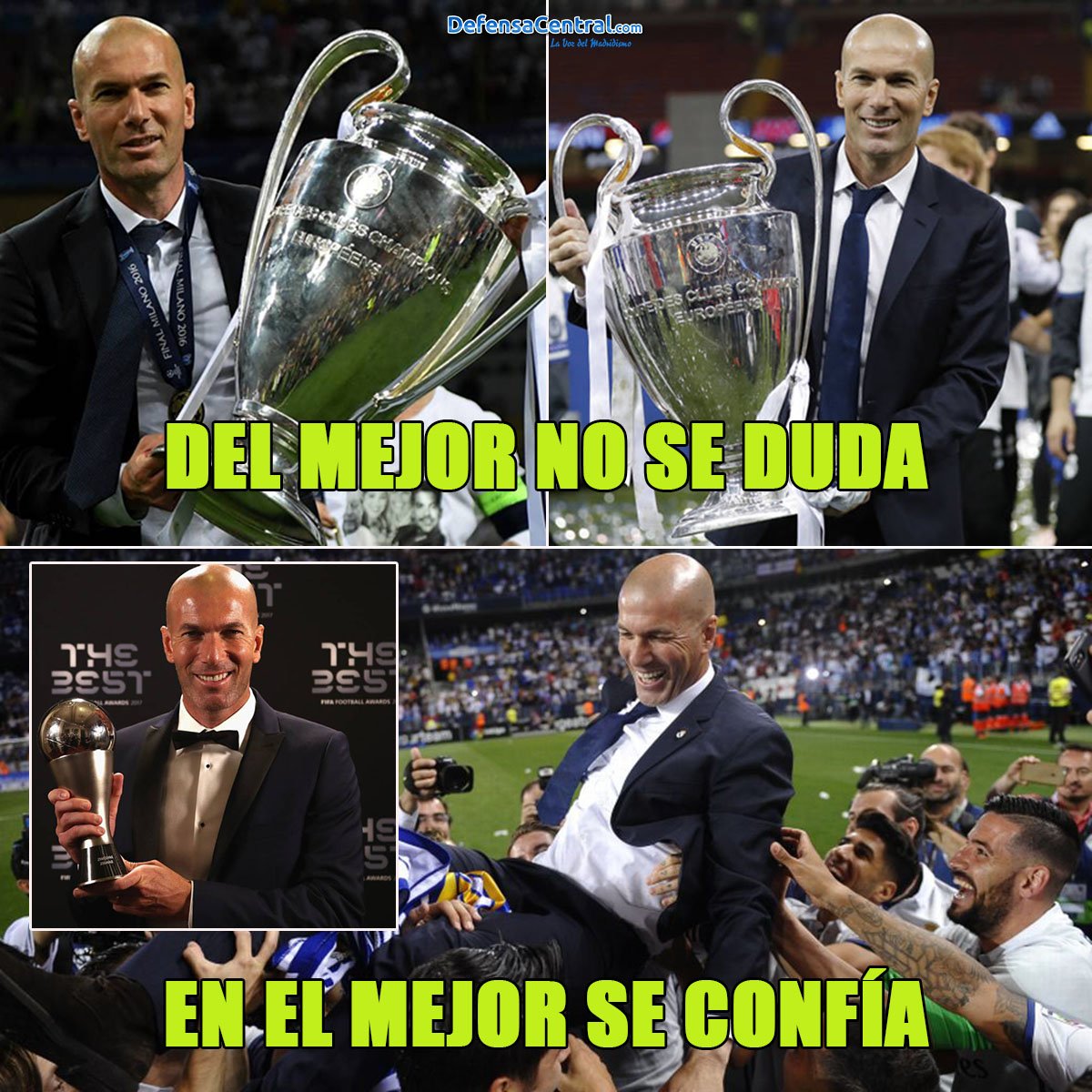 defcentral's tweet photo. El @realmadrid tiene ya al MEJOR ENTRENADOR del MUNDO, así que a 'MUERTE' con ÉL #madridismo https://t.co/KZ99EMkgU5
