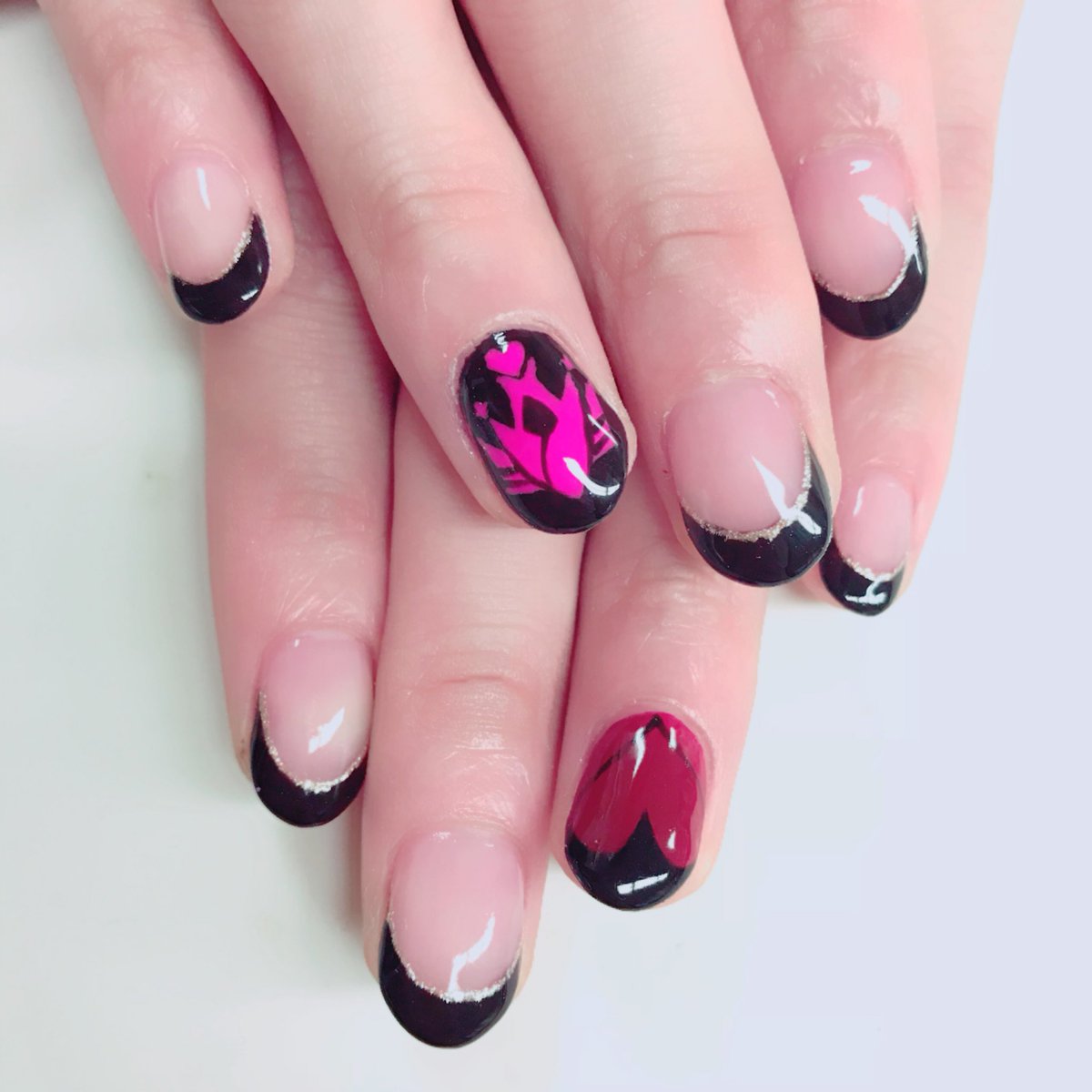 solo black nails toenails nail polish 1girl toenail polish white background  illustration images