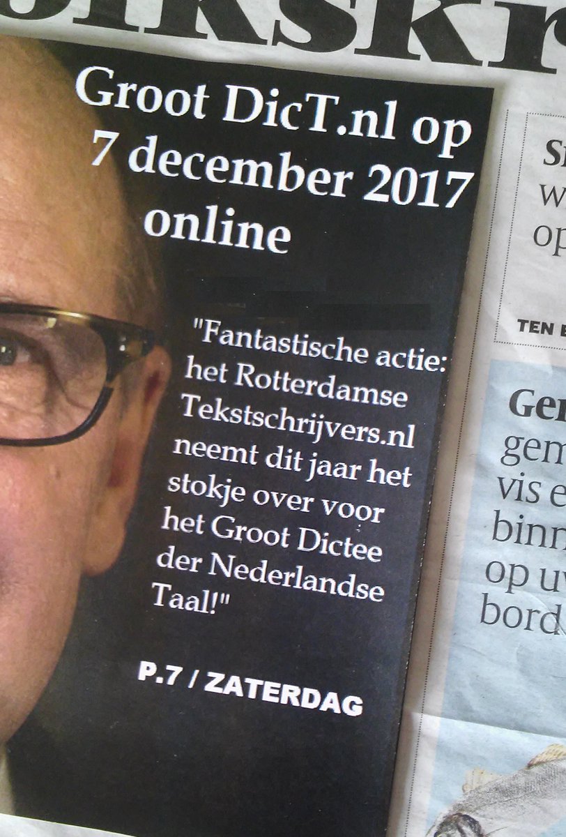 Tpuntnl's tweet photo. Als taalliefhebbers laat het heengaan van het Groot Dictee der Nederlandse Taal ons niet onberoerd - daarom houden wij ons eigen DicT.nl! Meedoen? Op do. 7 december staat-ie als geluidsopname online! #GrootDictee #GDDNT #Tekstschrijvers.nl https://t.co/c2omy0Hwxa