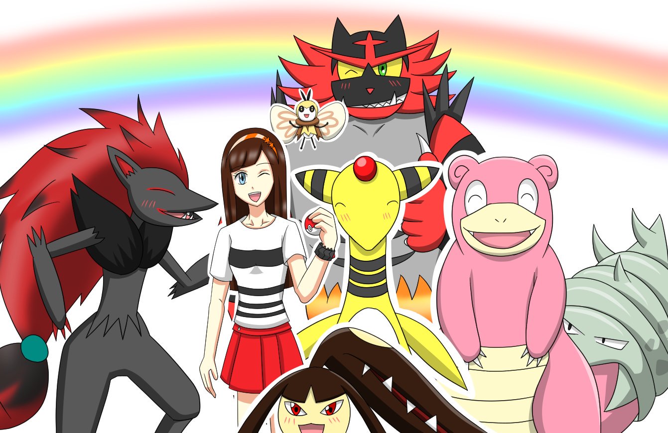 長瀬っち 貧血気味 ウルトラサンで四天王を初めて倒したチームを描きました ポケモン ウルトラサンムーン 絵描きさんと繋がりたい T Co 0h5n5fuou4 Twitter