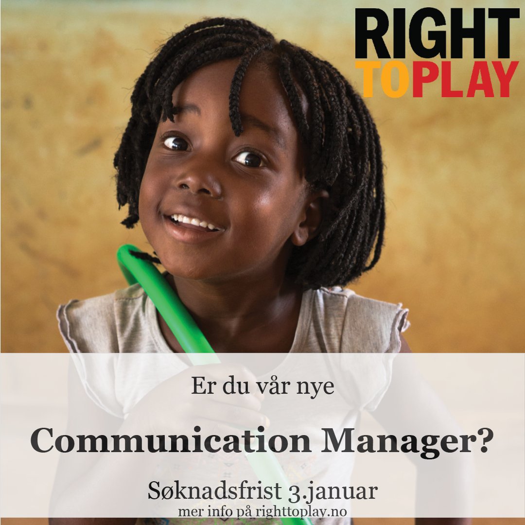 Right To Play Norge tweet media