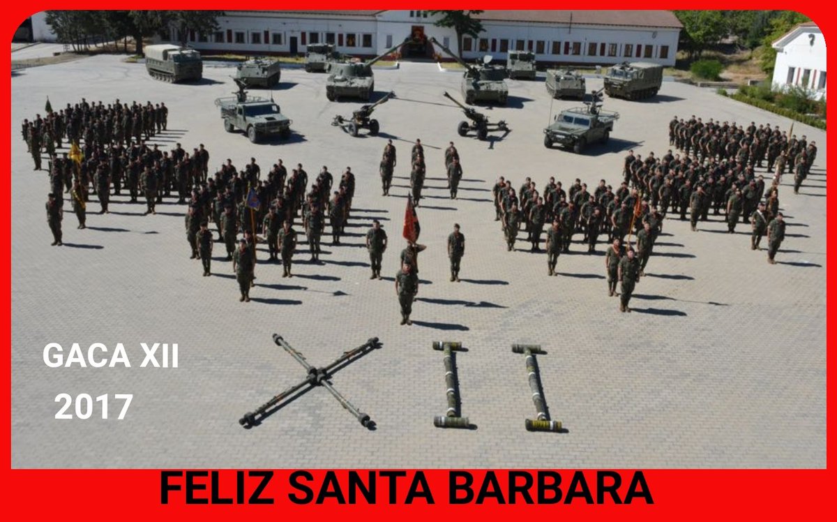 FUTER_ET's tweet photo. #BuenosDias #4Dic
#SantaBarbara
El #GACAXII de #BRIXII de @EjercitoTierra celebra con un desfile el dia de su Santa Patrona.
FELICIDADES A TODOS LOS ARTILLEROS.
¡¡¡VIVA SANTA BARBARA!!!🇪🇸🇪🇸🇪🇸 https://t.co/Pzwz8MMVze