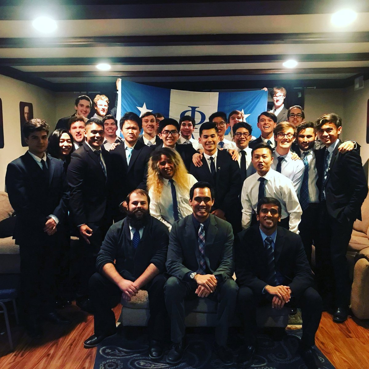 PhiDeltBruins's tweet photo. Our family keeps getting bigger as we welcome the newest initiates into our Fraternity! Welcome home! #ProudtobeaPhi #OneManisNoMan https://t.co/TioGFe2gec