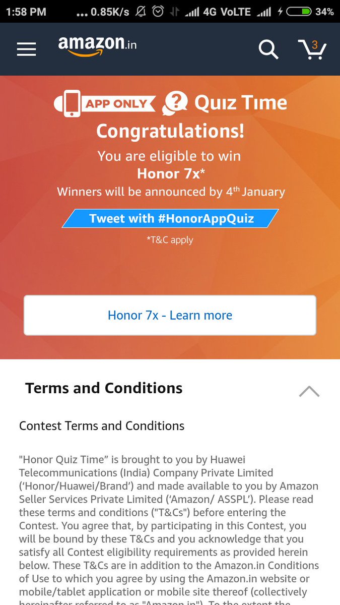 #HonorAppQuiz