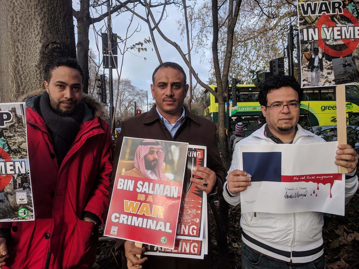 SamWalton's tweet photo. Honoured to speak at the invitation of those from #Yemen this weekend. Great that @LindseyAGerman could represent @STWuk and @CAATuk  could be there too. 

Together we spoke of the horrors of this pointless war, and how the UK must #StopArmingSaudi &amp; UAE. https://t.co/RRdEetk5w4