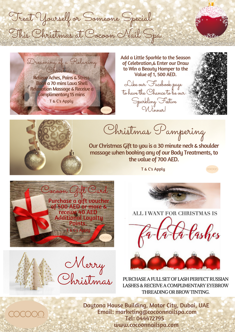 Cocoonnailspa's tweet photo. Treat Yourself or Someone Special This Christmas at Cocoon Nail Spa.
#cocoonnailspa #christmaspampering #cocoongiftcard #loyaltypoints #packages #promo #pamper #holiday #christmas #lashes #russian #christmashamper #win #treatyourself #massage #lavashell #relax https://t.co/miDAxYlSpm