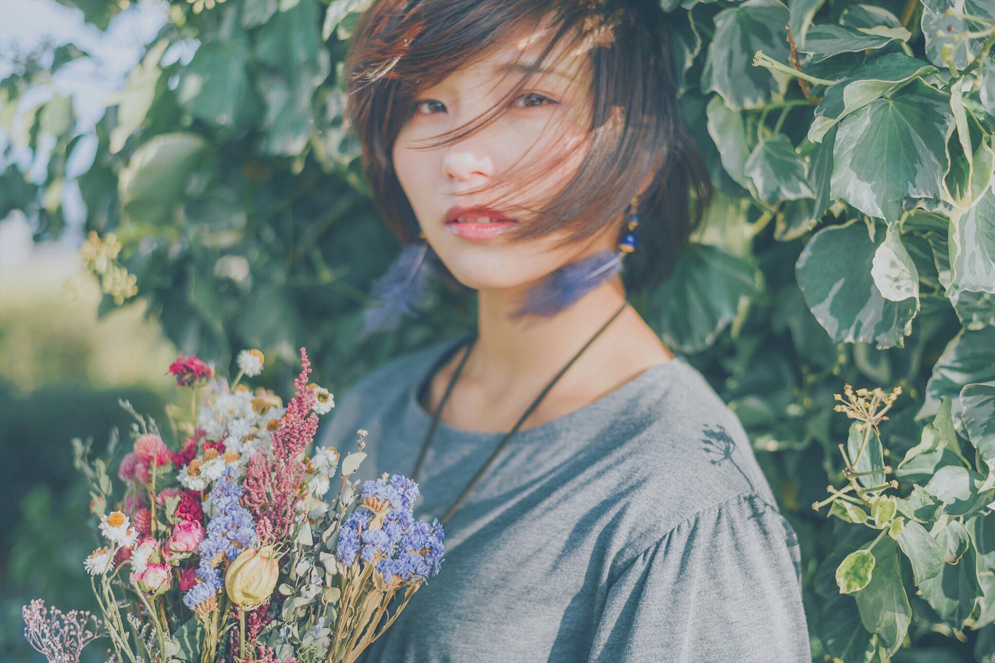 森實りこ 29 風と羽とドライフラワー ポートレート 被写体 T Co Kmegiadkmo Twitter