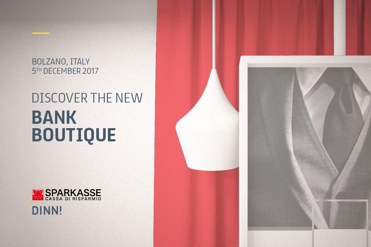 DINNDESIGN's tweet photo. Stay tuned for tomorrow 5th December: DINN! will reveal the new #innovative #design concept conceived for Sparkasse. The bank boutique concept, a new premium way to feel, live and act the bank through a human-digital #CustomerExperience and modern rooted landscape. @IsiSparkasse https://t.co/OGvX2cSgDF