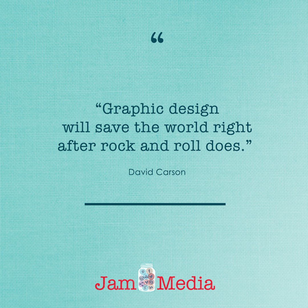“Graphic design will save the world right after rock and roll does.” - David Carson
#JamMediaZA #MondayMotivation #SocialMedia #PR #GraphicDesign #Photography #Videography #WebDesign #BrandIdentity #Creatives #CapeTown #SouthAfrica #socialmediamarketing #digitalmarketing