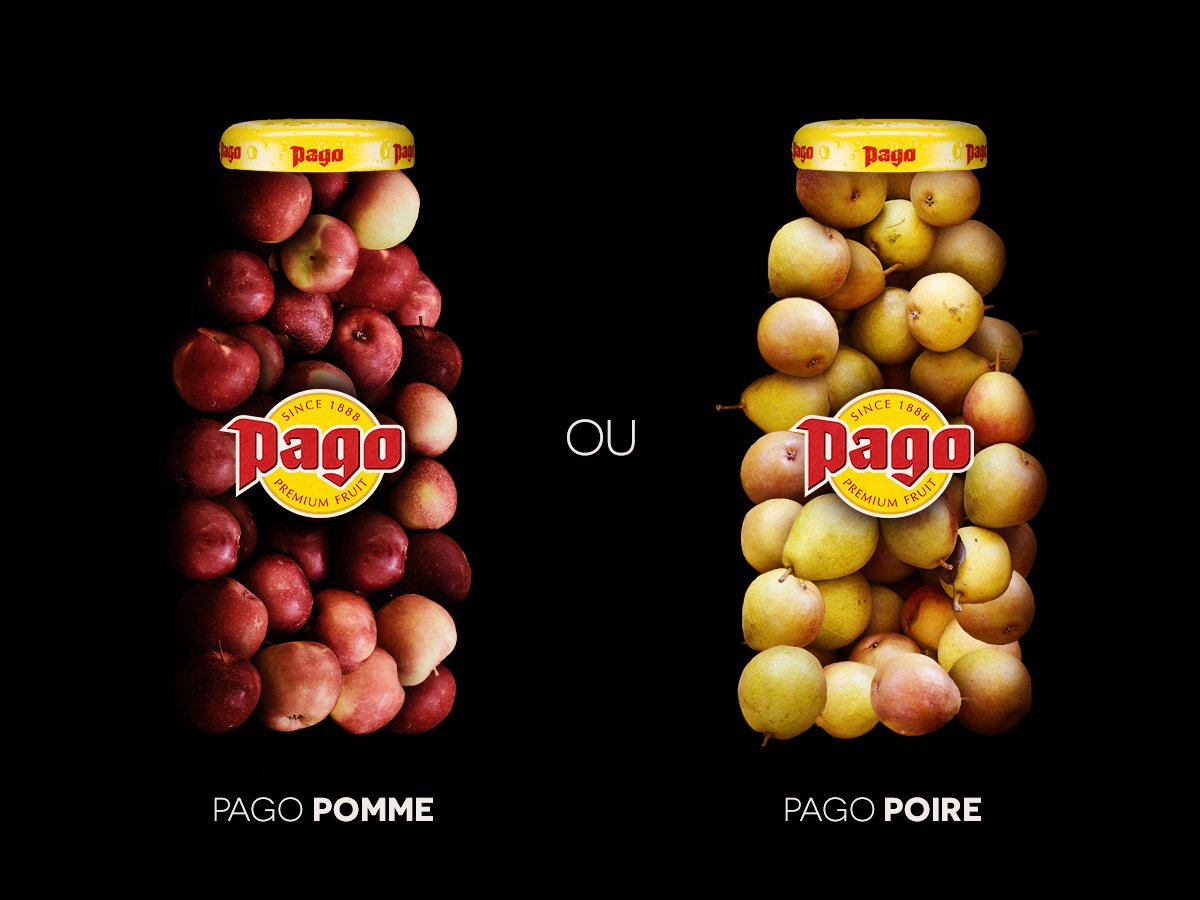 PagoFrance's tweet photo. C’est le grand duel #Pago, votez pour votre saveur préférée : #teamPagoPomme ou #teamPagoPoire ? À vous de voter ! 🍏🍐 https://t.co/q8rPzRGGaA