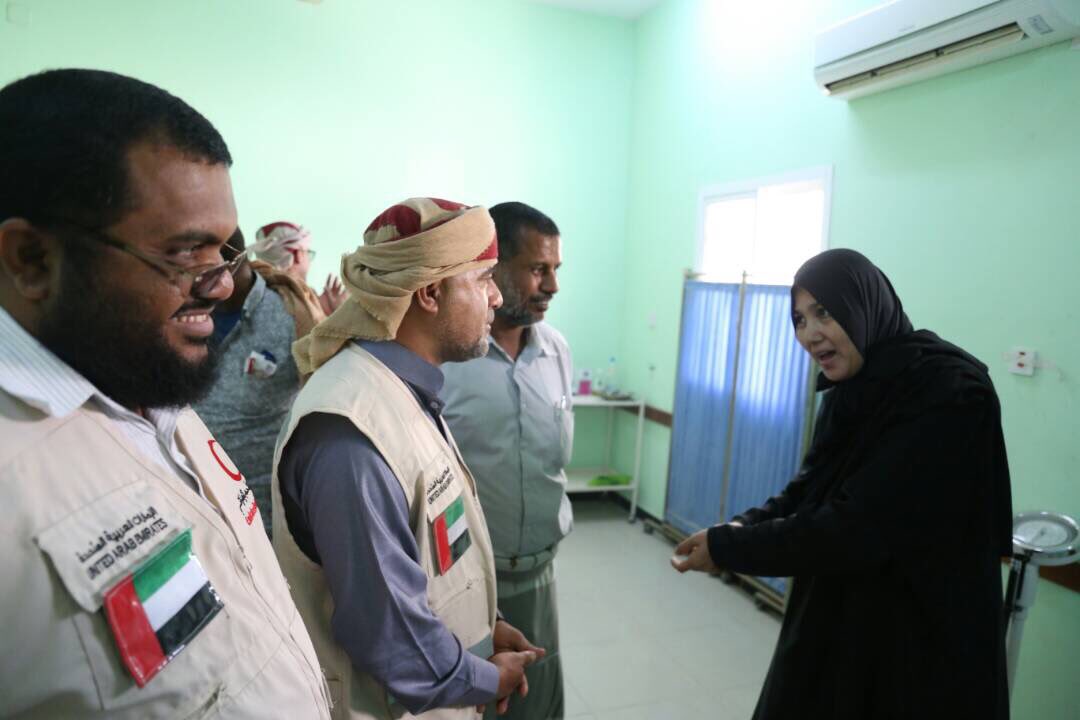 UAEAid's tweet photo. #UAE_RedCresent inaugurates #Hjer hospital after accomplishing of rehabilitating, maintaining, & supplying it with medical devices & tools, as part of #UAE support to #health sector in #Yemen #UAEAid https://t.co/bUmnaGrHNz