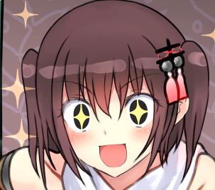 256色に圧縮してはいけない画像の典型例 キャラもグラデも多いのに256にするとこうなる 3枚目は圧縮前 