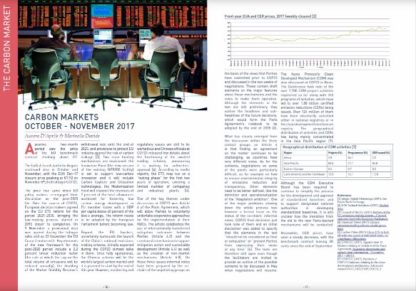 #Carbon #markets: October – November 2017
Read the article by <a href="/auroradaprile/">aurora d'aprile</a>  and Marinella Davide on #ICPmagazine n. 49
issuu.com/iccg/docs/iccg…