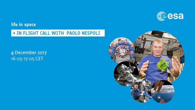 esa's tweet photo. Teachers talk to @astro_paolo in space, WATCH LIVE at 16:05 CET: https://t.co/iG1ZNnBcqq #stem https://t.co/5TwTPUx3Rj
