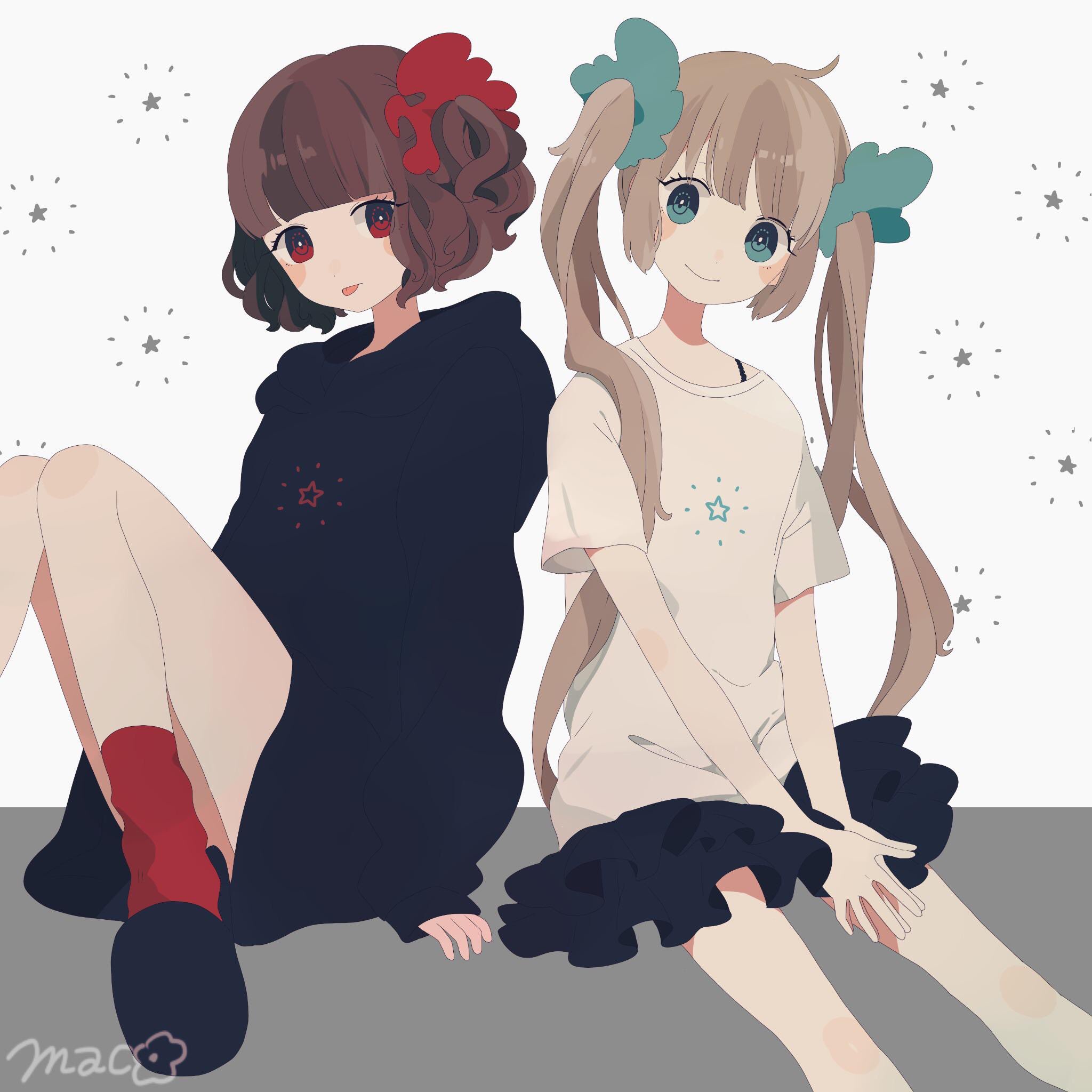 ペア画配布垢 女の子二人ペア画 ペア画 T Co Tgqi7neu7y Twitter