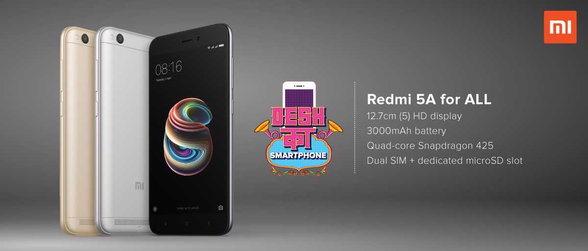 RedmiIndia's tweet image. The all-new Redmi 5A goes on sale this Thursday at 12 noon. Are you getting one? RT &amp;amp; stand a chance to win an f-code. We&apos;re giving away 5 #DeshKaSmartphone